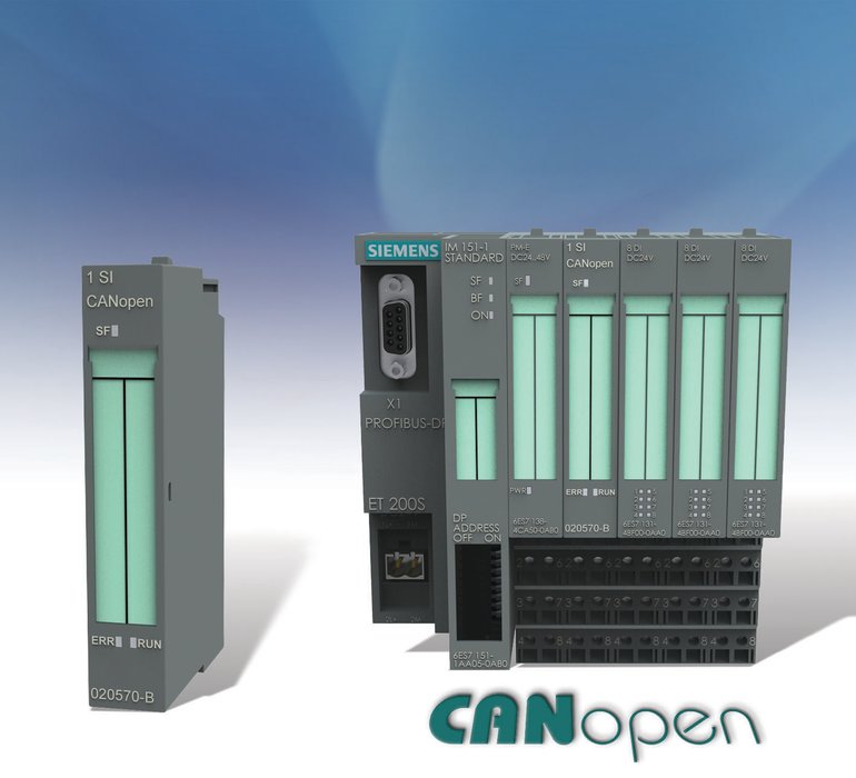 ET200S向けのCANopenモジュール、シーメンスの自動化制御システムをつなぐ